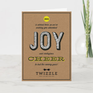 Kraft Contagious Cheer Joy Corporate Holiday Card Feestdagen Kaart