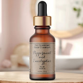 Kraft curly text cosmetics dropper bottle label 