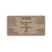 Kraft curly text cosmetics dropper bottle label (Voorkant)