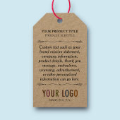 Kraft Custom Gedrukt Retail Hang Labels met String Cadeaulabel