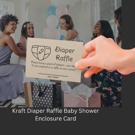 Kraft Diaper Baby shower Enclosure Kaart