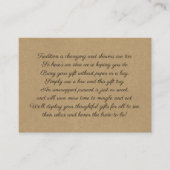 Kraft Display carte d'insertion de douche nuptiale (Devant)