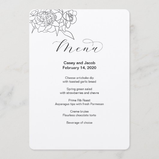 Kraft Earth Tone Paper Menu Rustiek (Voorkant)