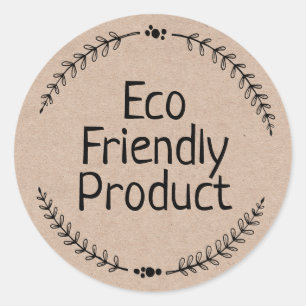 Kraft Eco Friendly Product Ronde Sticker