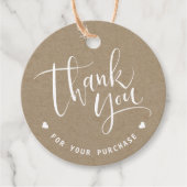 Kraft eenvoudige moderne script business dank u bedankjes labels (Voorkant)