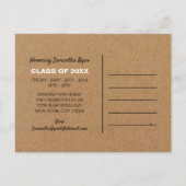 Kraft Effect, Afstudeerder Pet, GraduPartij Uitnod Uitnodiging Briefkaart (Achterkant)