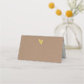 Kraft Effect Gold Heart Wedding Gevouwen Plaats Ka (Achterkant)