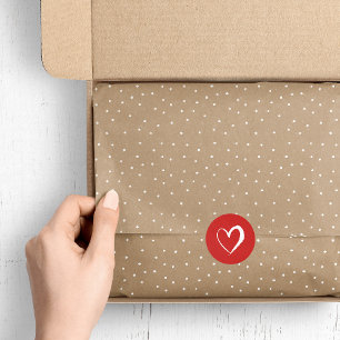 Kraft en witte besneeuwde Stippen Tissuepapier