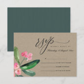 KRAFT ÉPINE DE CHRIST ROSE AQUARELLE RSVP (Devant / Derrière)