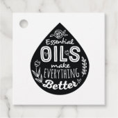 Kraft Essential Oil Drop Gift Labels (Voorkant)