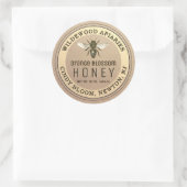 Kraft et Sepia Honey Jar Bee Étiquette (Sac)