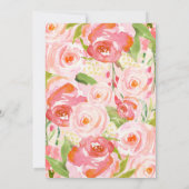 KRAFT FLORAL bruids douche uitnodiging (Achterkant)