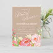 KRAFT FLORAL invitation à la douche nuptiale (Debout devant)