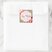  Kraft Floral Soy Melt Labels (Tas)