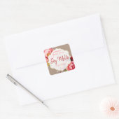  Kraft Floral Soy Melt Labels (Envelop)