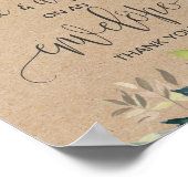 Kraft Foliage Adres Envelope Sign Poster (Hoek)