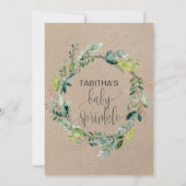 Kraft Foliage Baby Sprinkle Kaart (Achterkant)