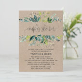 Kraft Foliage Couples Shower Kaart (Staand voorkant)
