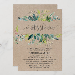 Kraft Foliage Couples Shower Kaart