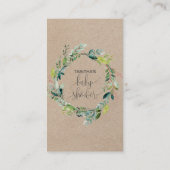 Kraft Foliage Diaper Raffle Invitation Insert Informatiekaartje (Achterkant)