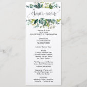 Kraft Foliage Dinner Menu Kaart (Voorkant)