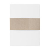 Kraft Foliage Wreath Monogram Weddenschap Belly Ba Uitnodigingen Wikkel (Achterkant Voorbeeld)