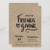 Kraft Friendsgiving Dinner Uitnodiging (Voorkant / Achterkant)