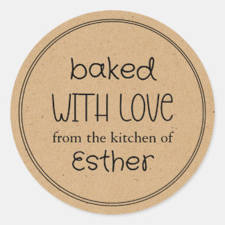 Kraft Gebakken met Liefde Ronde Sticker