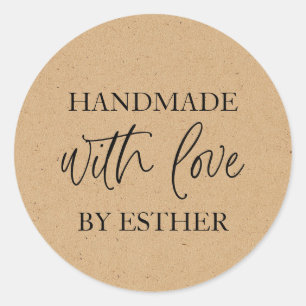 Kraft Gemaakt met Liefde Ronde Sticker