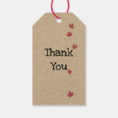 Kraft gestrooid met Autumn Love Party Gift Labels Cadeaulabel (Achterkant)