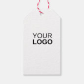 Kraft Gift Labels Red en White Twine Cadeaulabel (Voorkant)