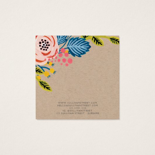 Kraft Girly Boucles d'oreilles florales Collier Ca (Dos)