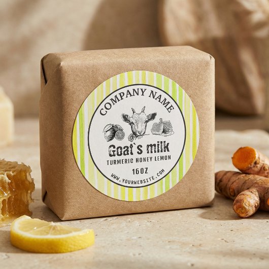 Kraft Goat's Milk Soap Label | Goat Logo
