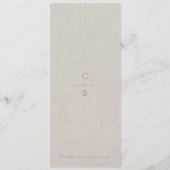 Kraft gold Lace rustic country bruiloft menu (Achterkant)