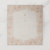 Kraft gold Lace rustige country bruiloft-kaarten (Buitenkant ongevouwen)