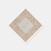 Kraft gold Lace rustige country bruiloft monogram Servet (Hoek)