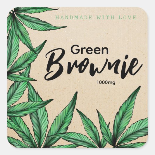 Kraft Green Brownie Edibles label (Voorkant)