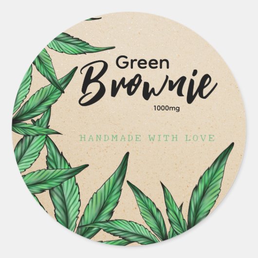 Kraft Green Brownie Edibles label (Voorkant)