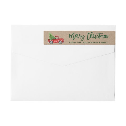 Kraft Green Brush Script  Truck Kerstmis (Achterkant)