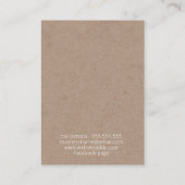 Kraft & Greenery Handmade Jewelry Earring Display Visitekaartje (Achterkant)