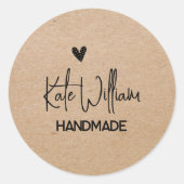 kraft handmade by heart stickers (Voorkant)