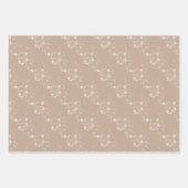 Kraft Hiver Blanc Noël Élégant Papier à envelopper (Devant 2)