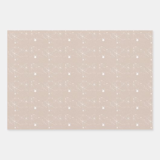 Kraft Hiver Blanc Noël Élégant Papier à envelopper (Devant)
