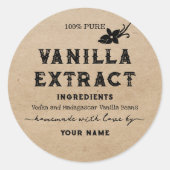 Kraft Homemade Vanilla Extract Ronde label (Voorkant)