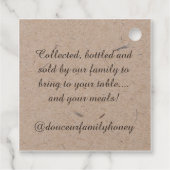 Kraft Honey Beer Jar Label Skep Kleine Beer Bijen (Achterkant)