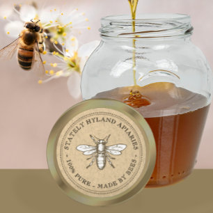 Kraft  Honey Label met Heraldic Bee