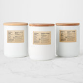 Kraft Honey - valeur nutritive Rectangle Étiquette (Bouteilles)