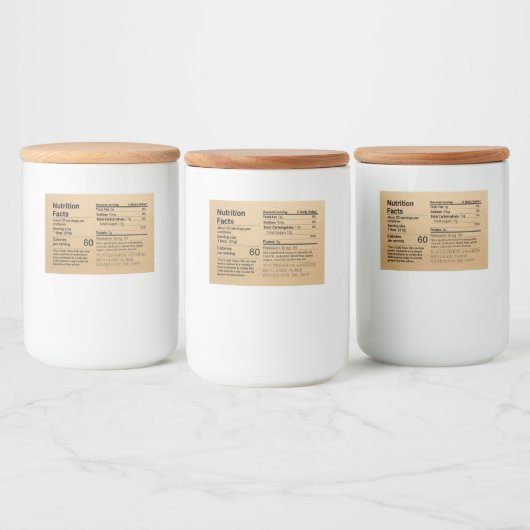 Kraft Honey - valeur nutritive Rectangle Étiquette (Bouteilles)