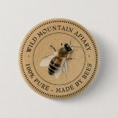 Kraft Honeybee Apiary Farmer's Market Button (Voorkant)