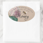 Kraft Hydrangea Flower & Honeybee Honey Étiquette (Sac)